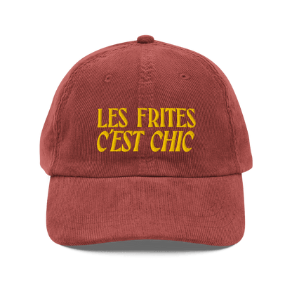 Les Frites, C'est Chic 🍟 Embroidered Corduroy Hat - Polychrome Goods 🍊