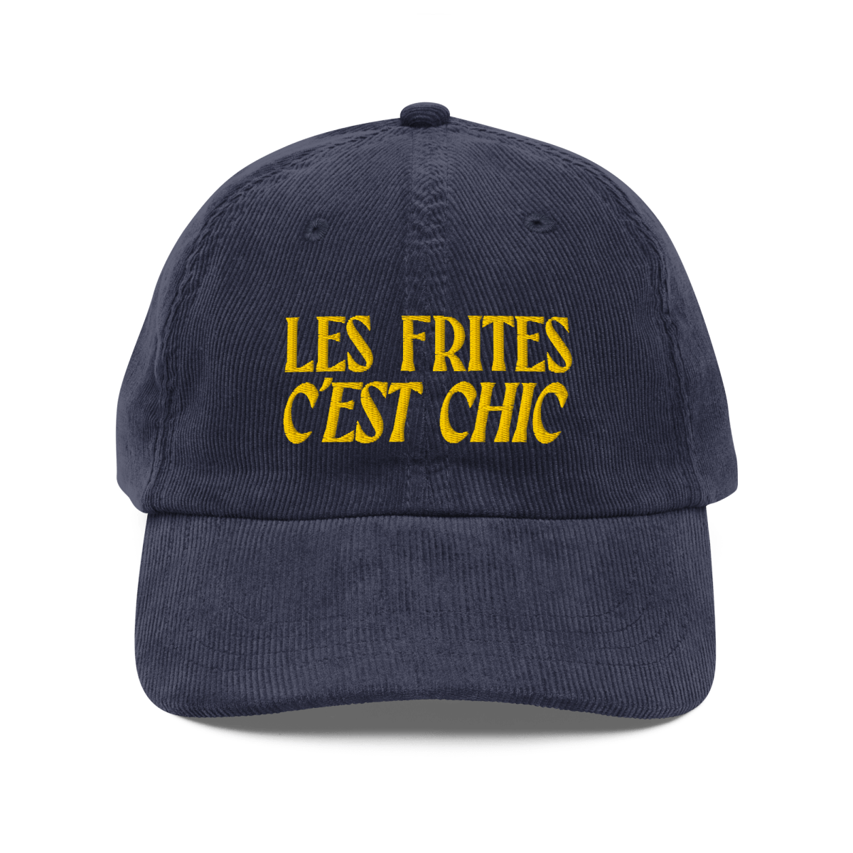 Les Frites, C'est Chic 🍟 Embroidered Corduroy Hat - Polychrome Goods 🍊