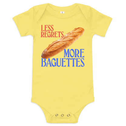 Less Regrets More Baguettes Baby Onesie - Polychrome Goods 🍊