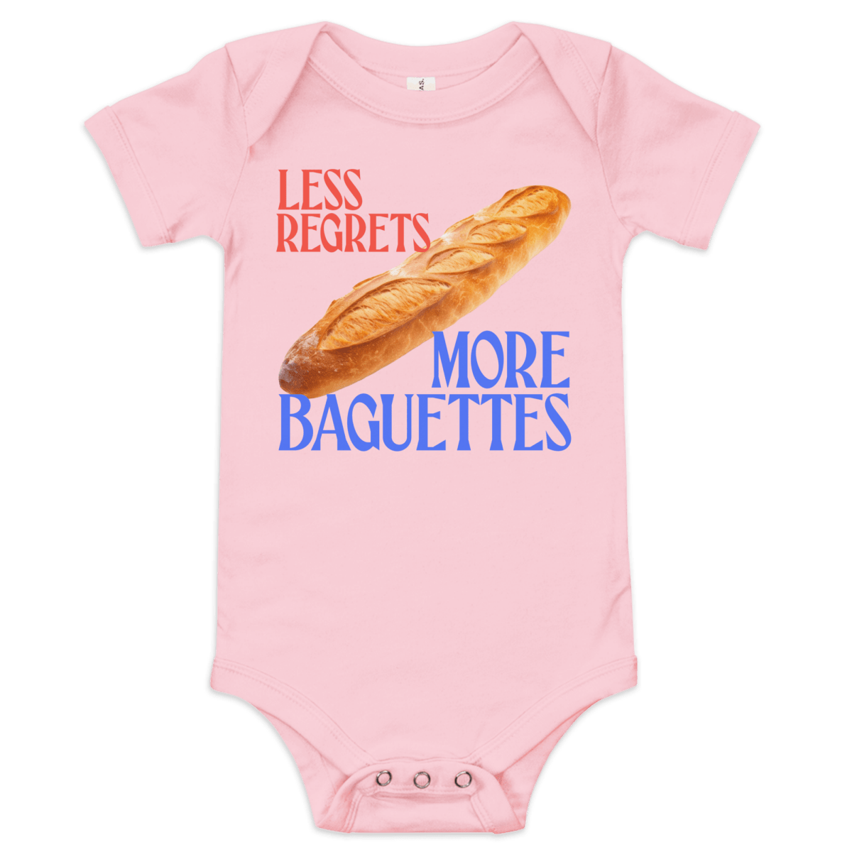 Less Regrets More Baguettes Baby Onesie - Polychrome Goods 🍊