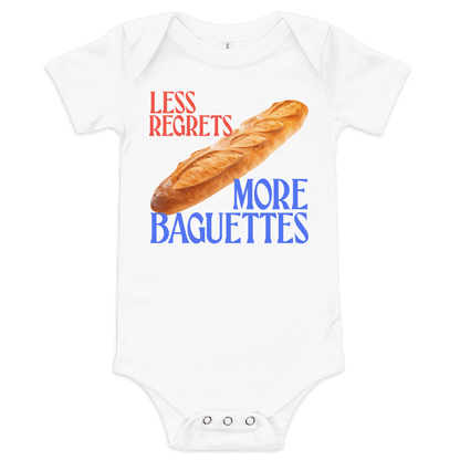 Less Regrets More Baguettes Baby Onesie - Polychrome Goods 🍊