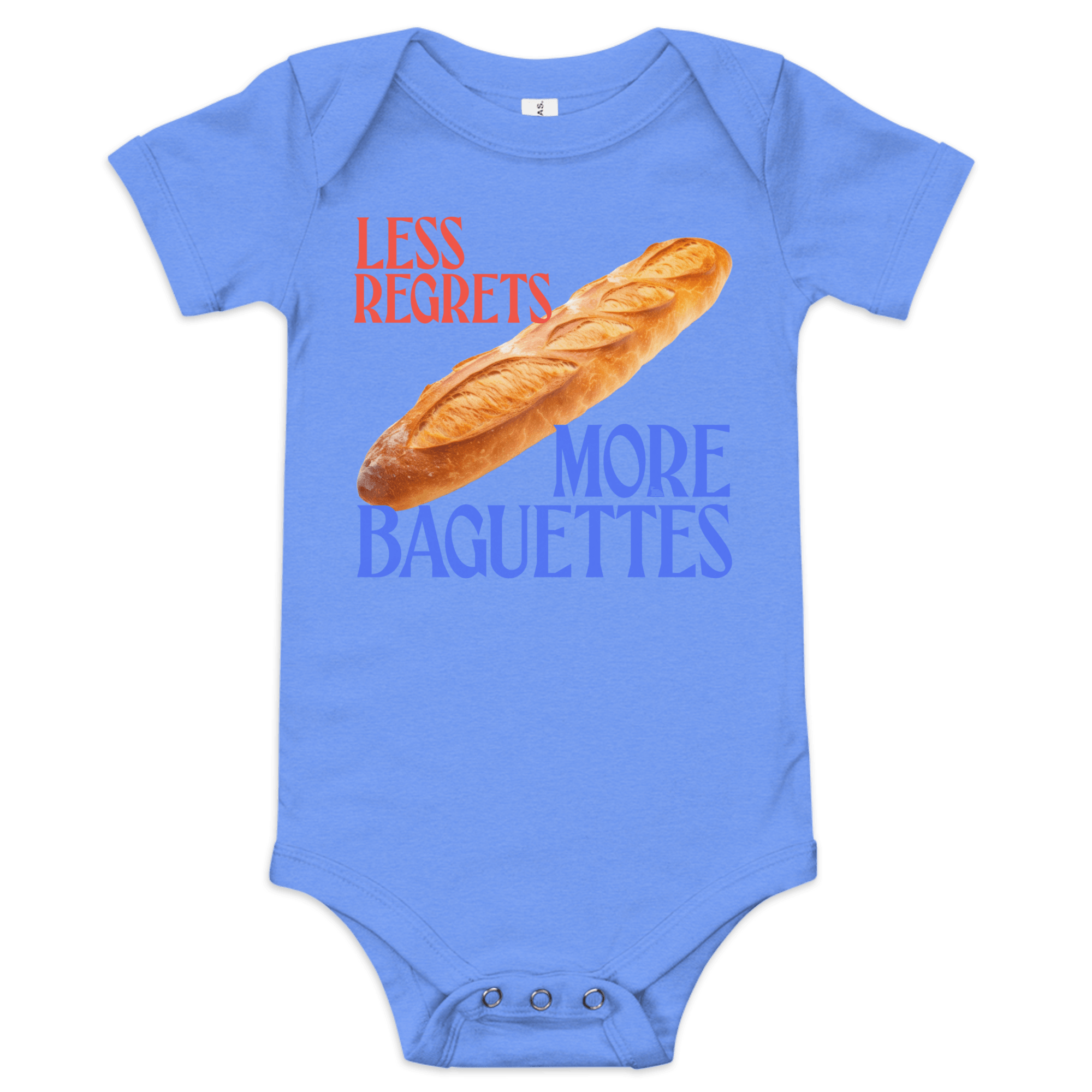 Less Regrets More Baguettes Baby Onesie - Polychrome Goods 🍊