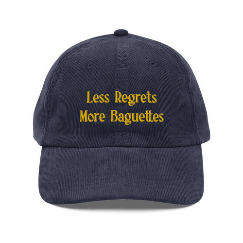 Casquette Brodée Moins de regrets, plus de baguettes