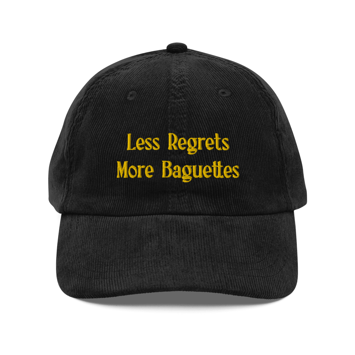 Less Regrets, More Baguettes Embroidered Hat - Polychrome Goods 🍊