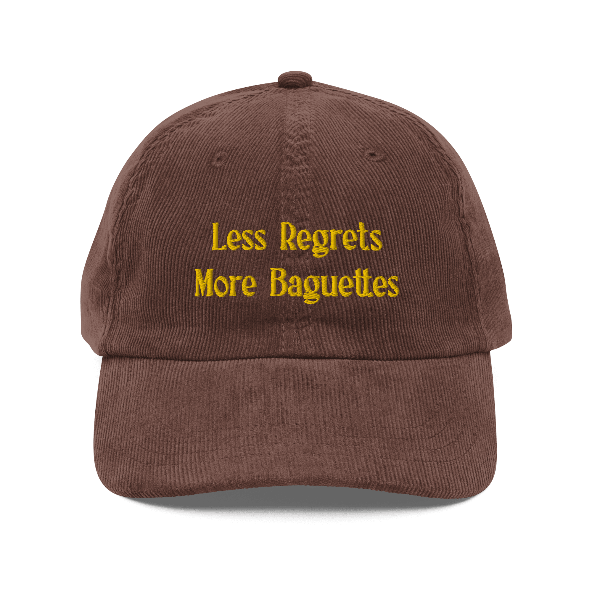 Less Regrets, More Baguettes Embroidered Hat - Polychrome Goods 🍊