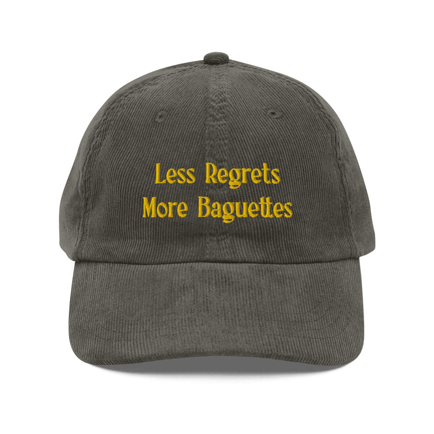 Less Regrets, More Baguettes Embroidered Hat - Polychrome Goods 🍊