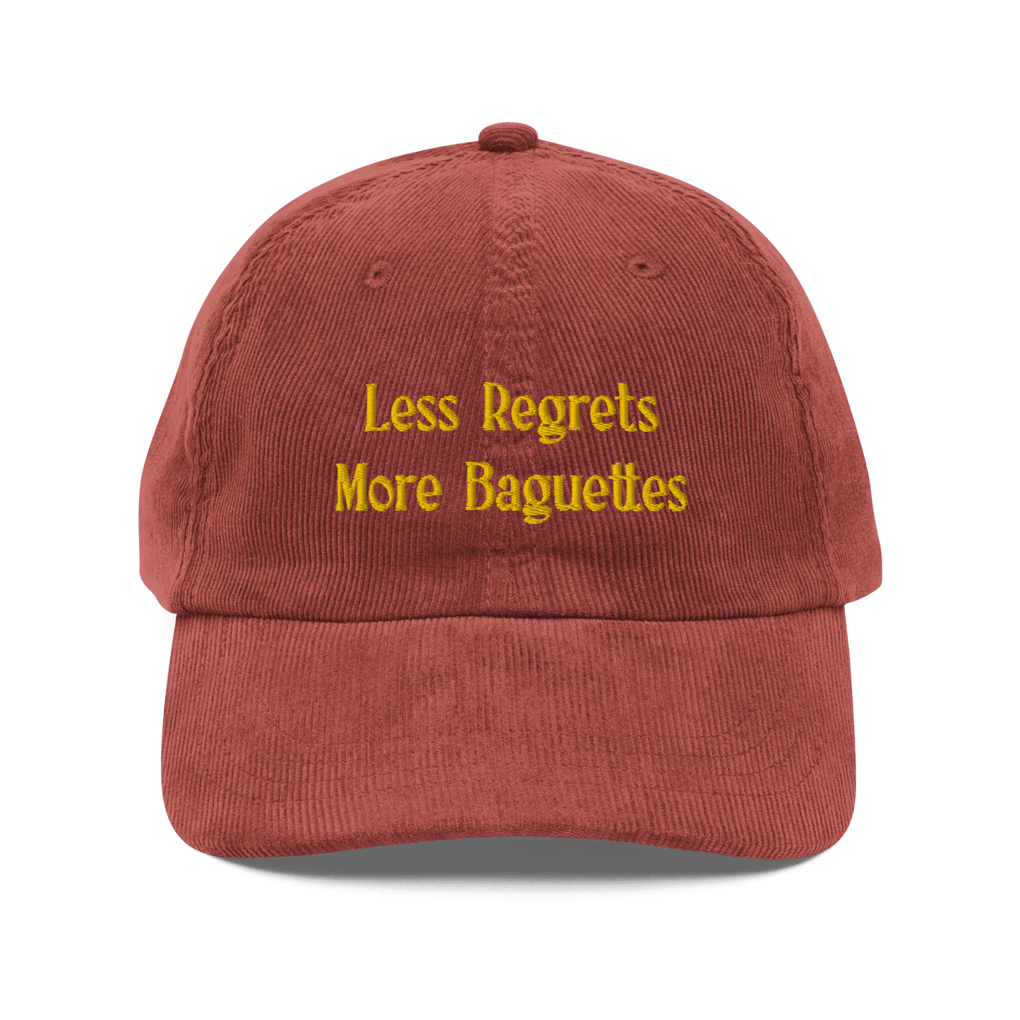 Less Regrets, More Baguettes Embroidered Hat - Polychrome Goods 🍊