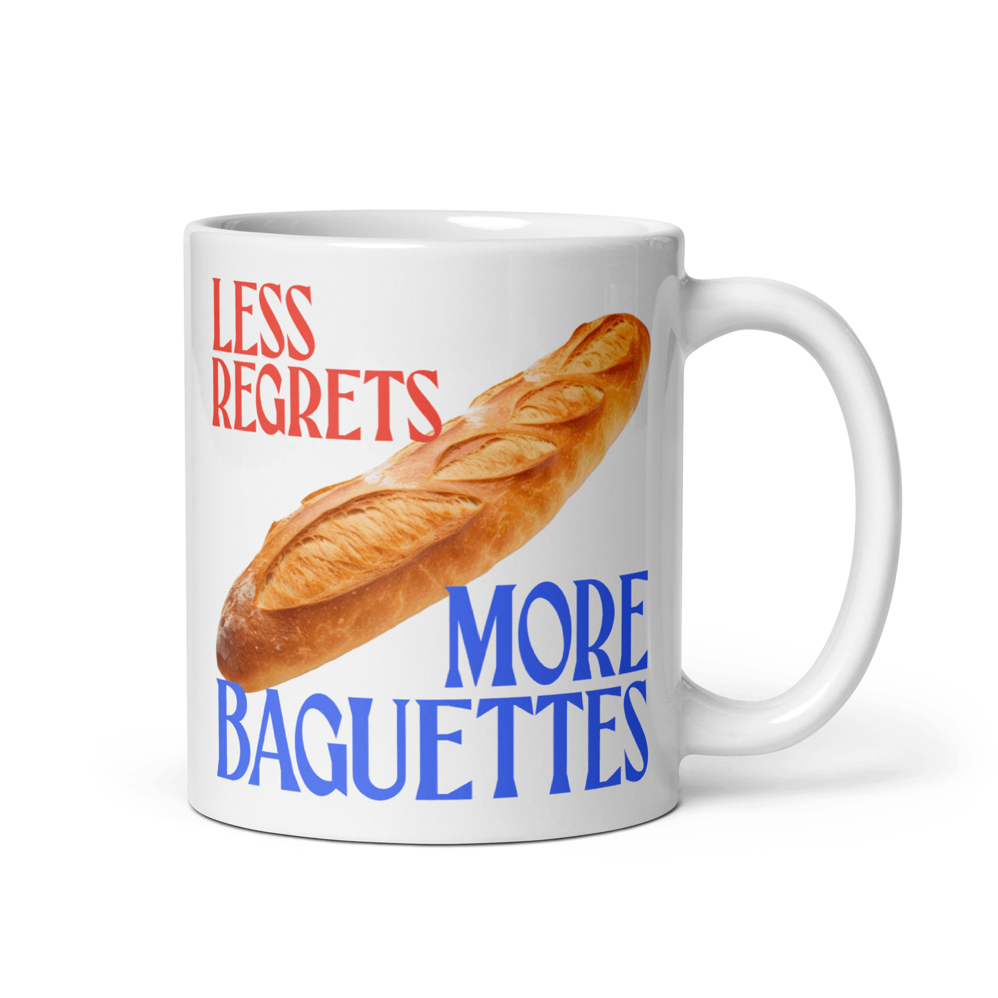 Less Regrets, More Baguettes Mug - Polychrome Goods 🍊