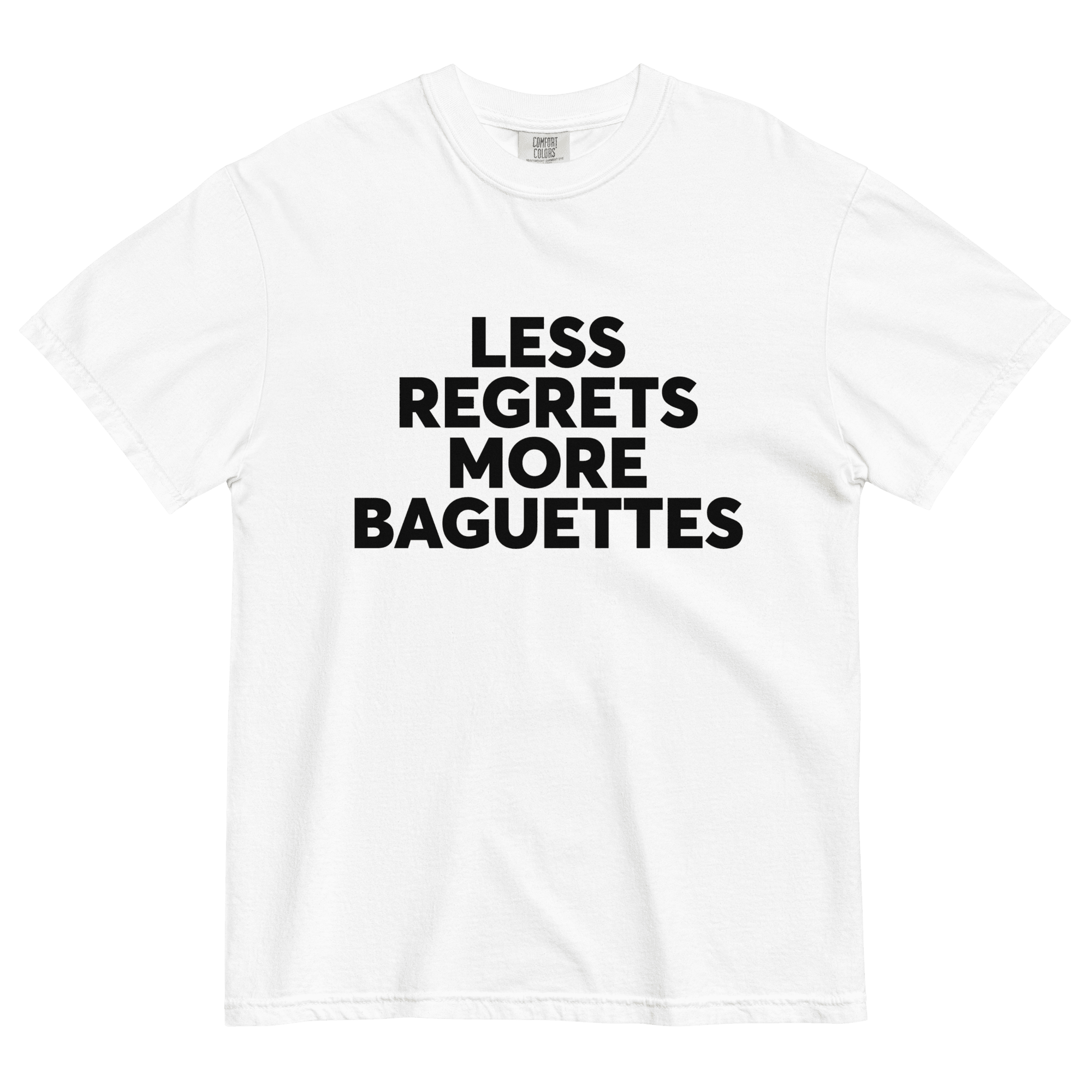 LESS REGRETS, MORE BAGUETTES Printed Tee - Polychrome Goods 🍊