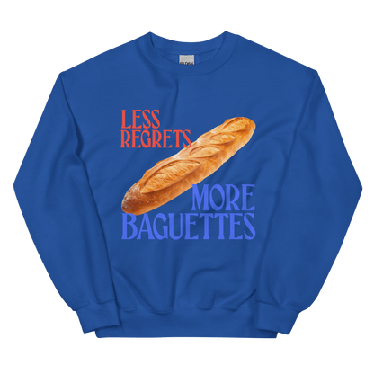 Less Regrets, More Baguettes Sweatshirt - Polychrome Goods 🍊