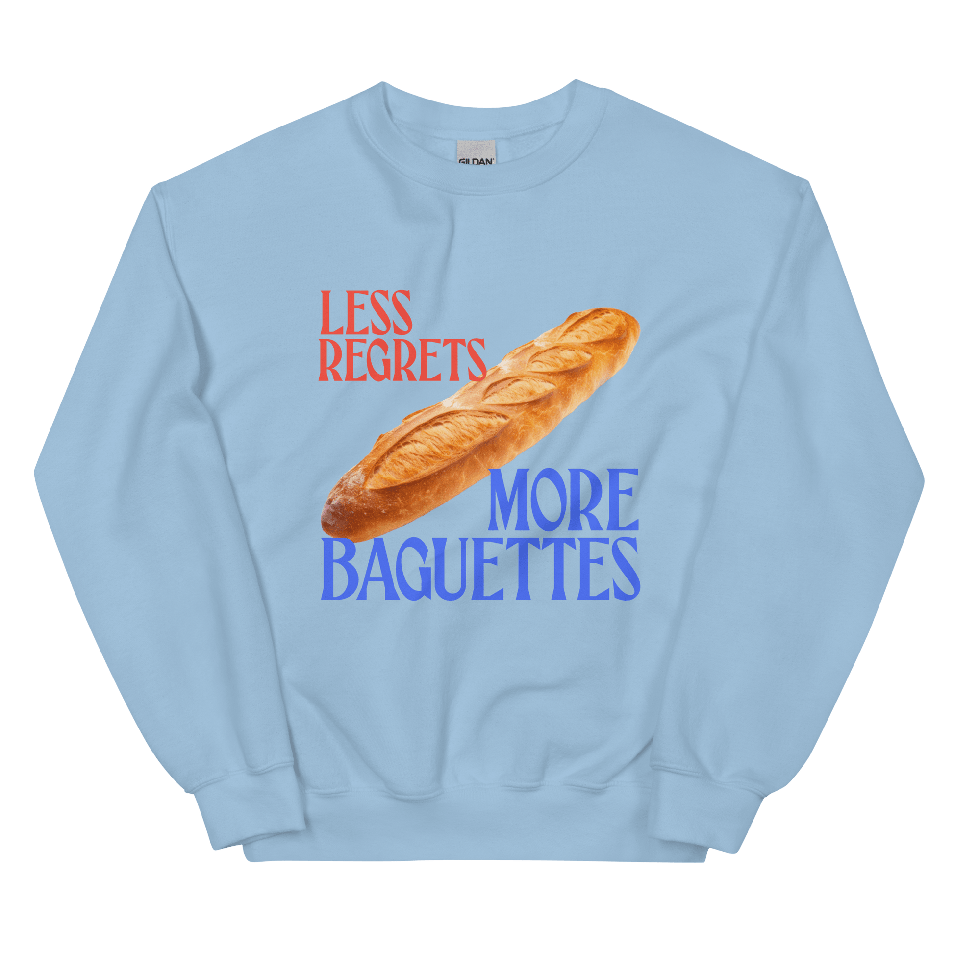 Less Regrets, More Baguettes Sweatshirt - Polychrome Goods 🍊