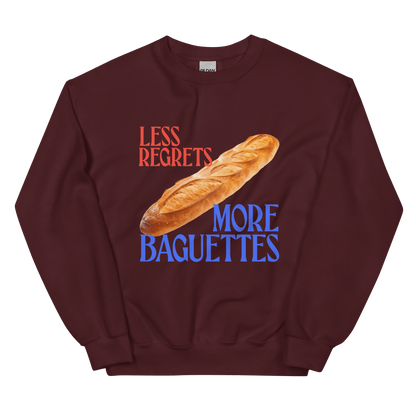 Less Regrets, More Baguettes Sweatshirt - Polychrome Goods 🍊