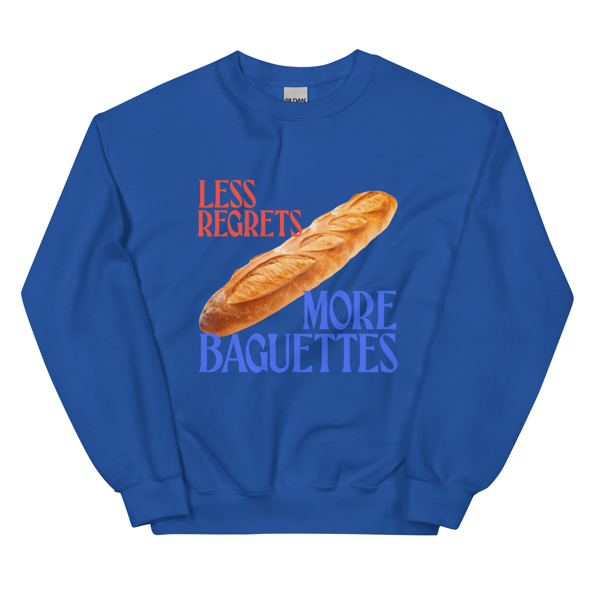 Less Regrets, More Baguettes Sweatshirt - Polychrome Goods 🍊