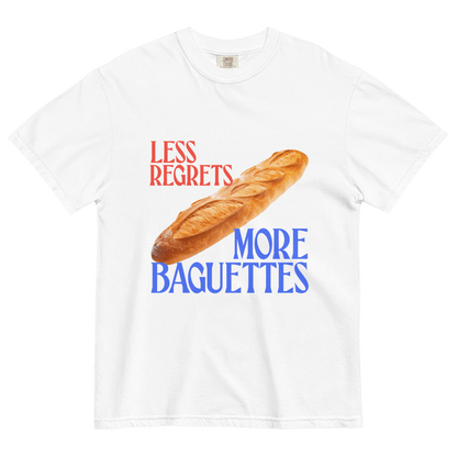 Less Regrets, More Baguettes 🥖 T-Shirt - Polychrome Goods 🍊