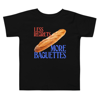 Less Regrets More Baguettes Toddler Short Sleeve - Polychrome Goods 🍊