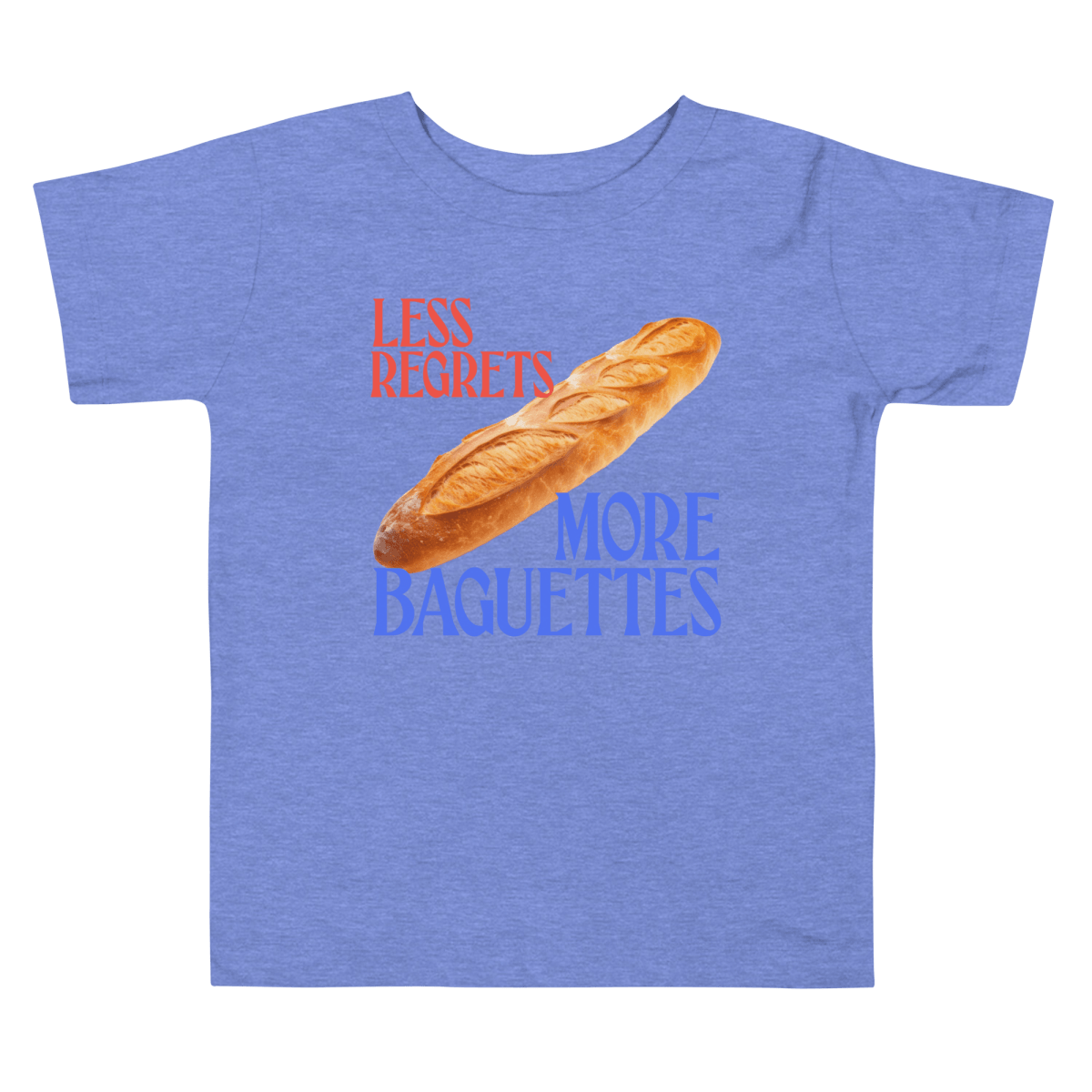 Less Regrets More Baguettes Toddler Short Sleeve - Polychrome Goods 🍊