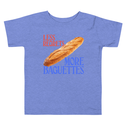 Less Regrets More Baguettes Toddler Short Sleeve - Polychrome Goods 🍊