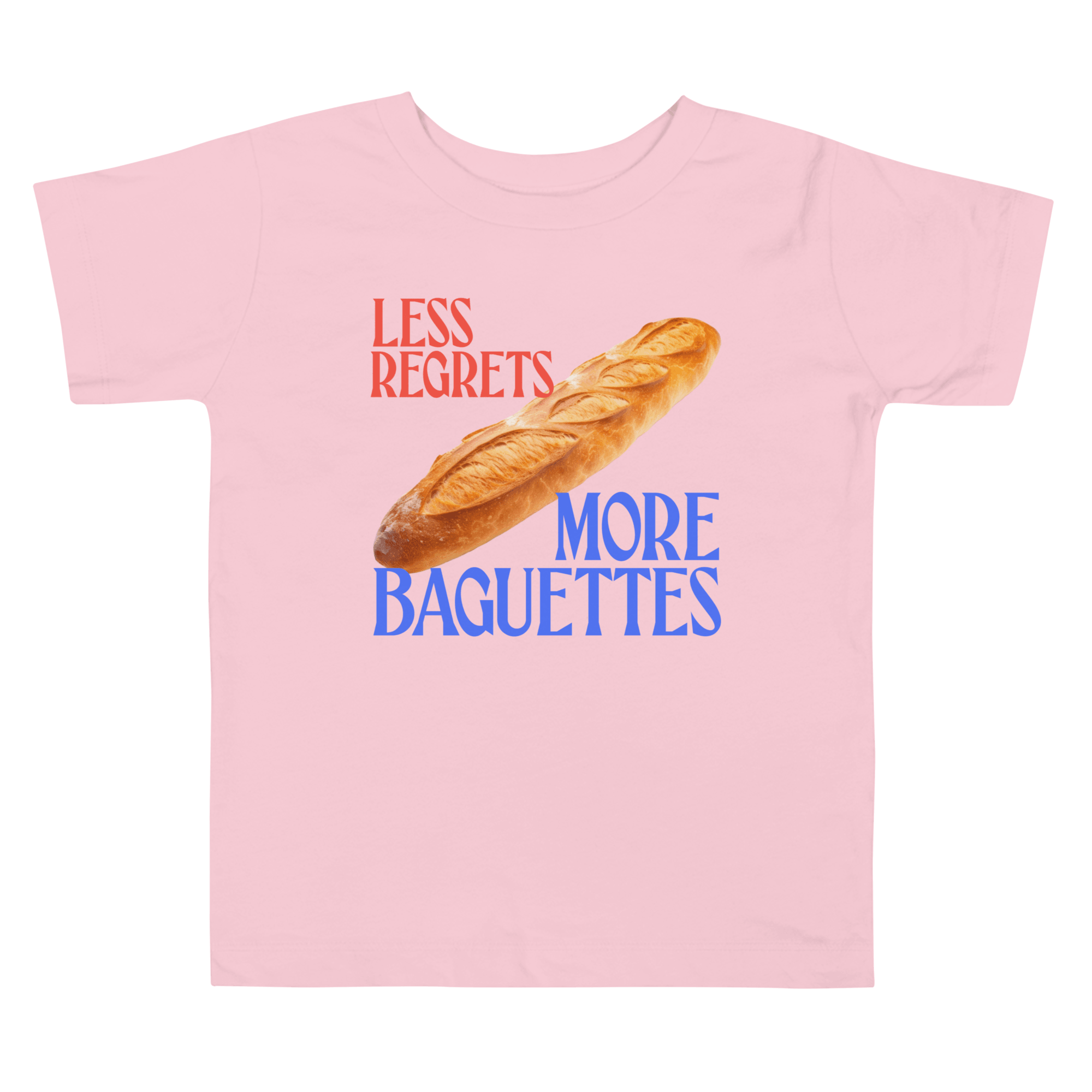 Less Regrets More Baguettes Toddler Short Sleeve - Polychrome Goods 🍊