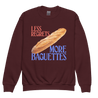Less Regrets More Baguettes Youth Kids Sweatshirt - Polychrome Goods 🍊