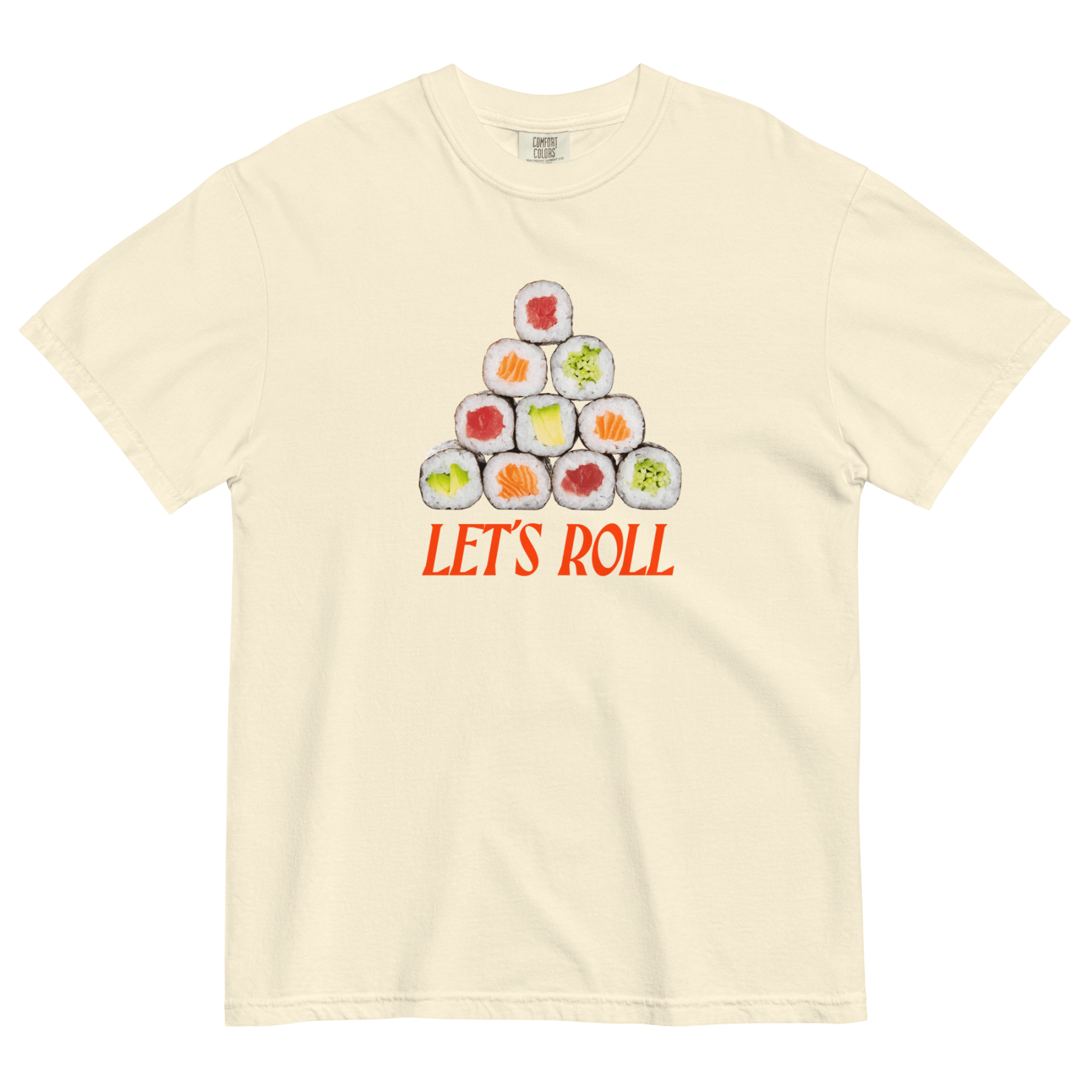 Let's Roll Sushi T-Shirt 🍣🤘 - Polychrome Goods 🍊