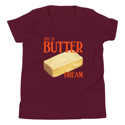 Life Is Butter Dream Youth T-Shirt - Polychrome Goods 🍊