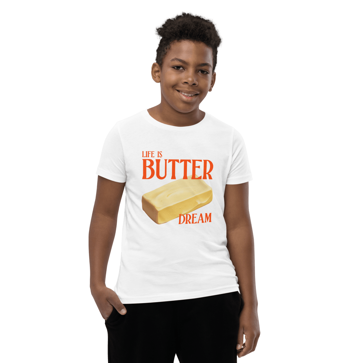 Life Is Butter Dream Youth T-Shirt - Polychrome Goods 🍊