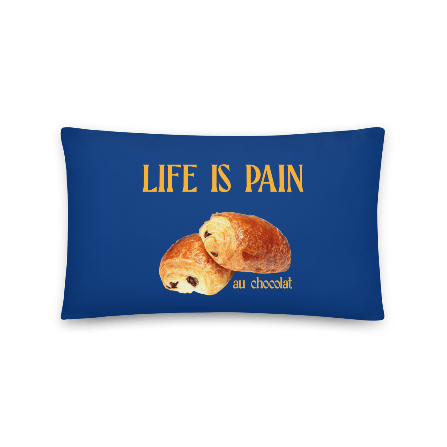 Life is Pain (au chocolat) Throw Pillow - Polychrome Goods 🍊