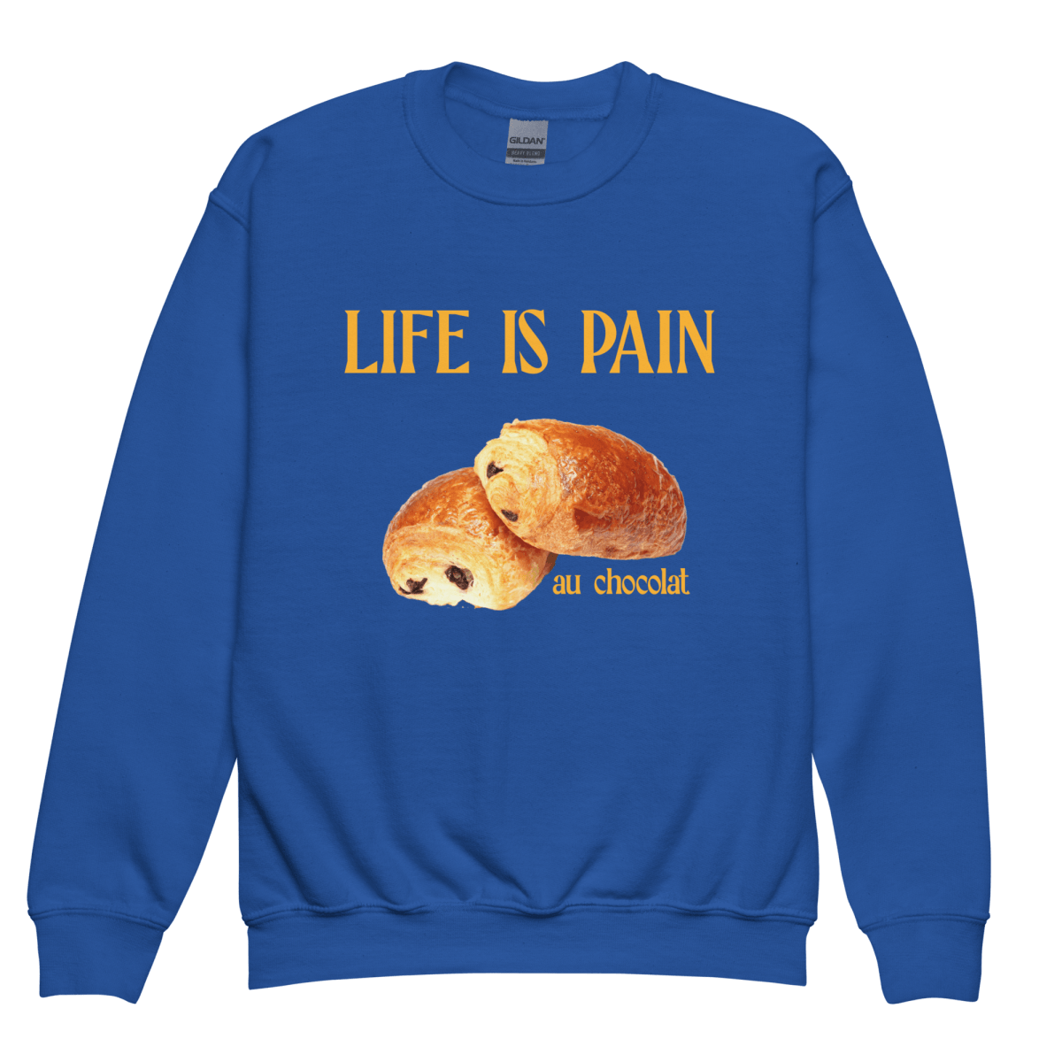 Life is Pain (au chocolat) Youth / Kids Sweatshirt - Polychrome Goods 🍊