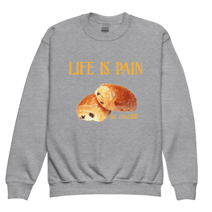 Life is Pain (au chocolat) Youth / Kids Sweatshirt - Polychrome Goods 🍊