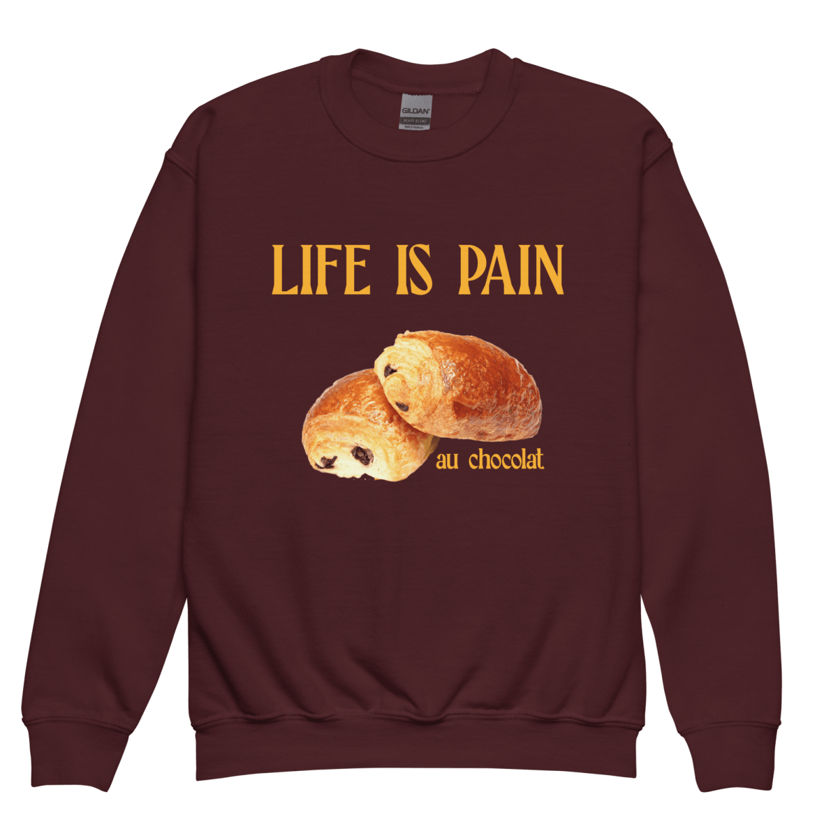 Life is Pain (au chocolat) Youth / Kids Sweatshirt - Polychrome Goods 🍊