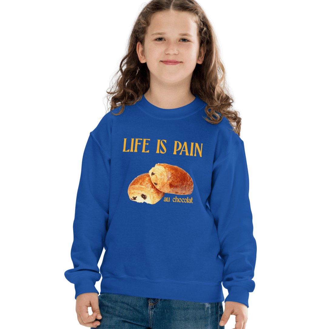 Life is Pain (au chocolat) Youth / Kids Sweatshirt - Polychrome Goods 🍊