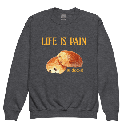 Life is Pain (au chocolat) Youth / Kids Sweatshirt - Polychrome Goods 🍊