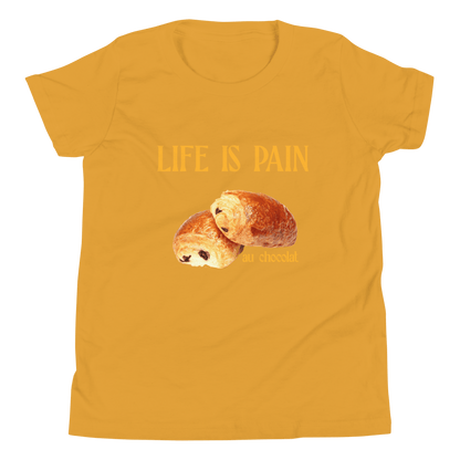 Life Is Pain (au Chocolat) Youth T-Shirt - Polychrome Goods 🍊