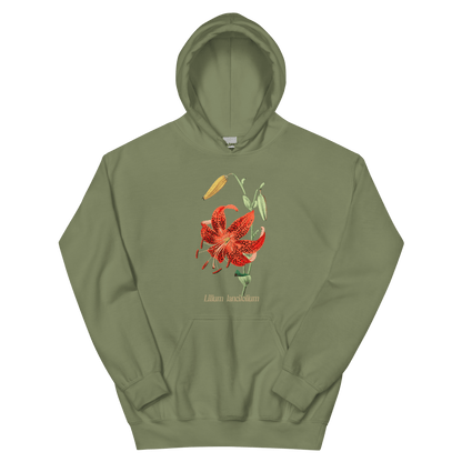 Lilium Lancifolium Tiger Lily Flower Hoodie - Polychrome Goods 🍊