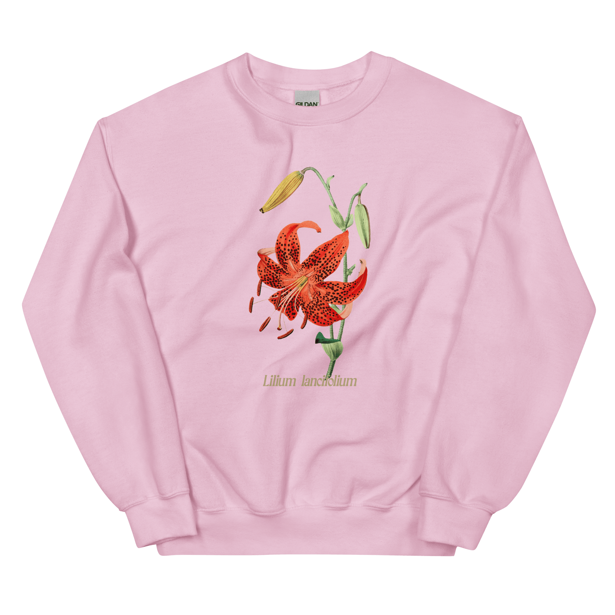Lilium Lancifolium Tiger Lily Flower Sweatshirt - Polychrome Goods 🍊