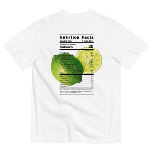 Lime 🍋‍🟩 Nutrition Label Shirt - Polychrome Goods 🍊