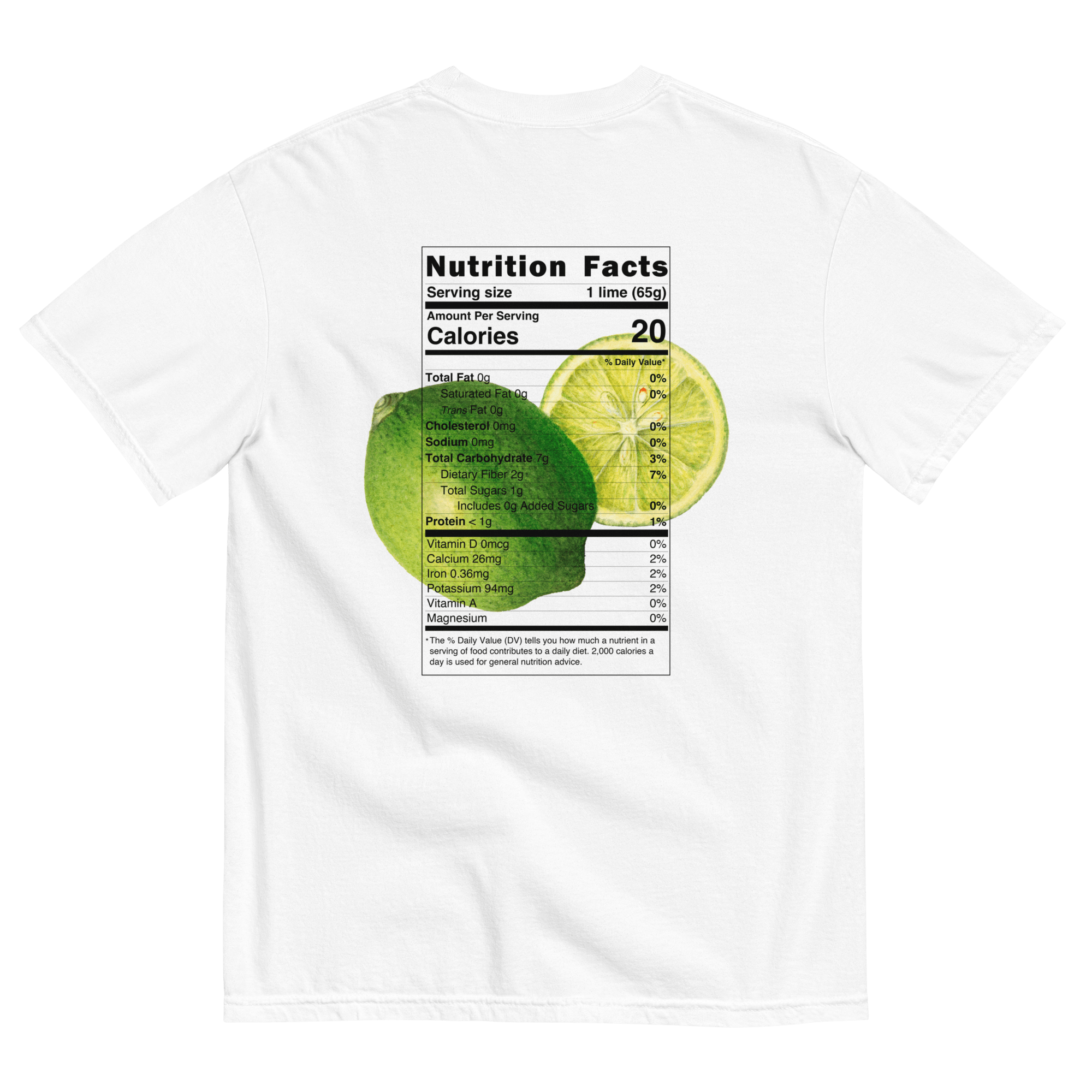 Lime 🍋‍🟩 Nutrition Label Shirt - Polychrome Goods 🍊