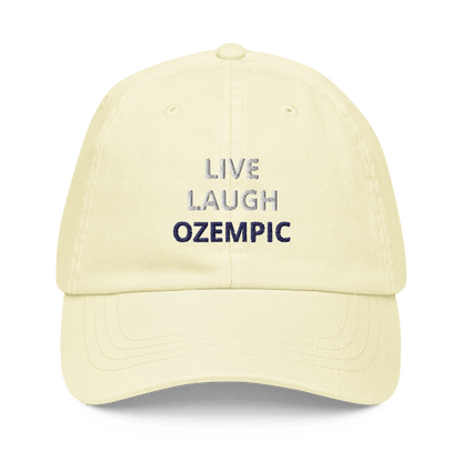 Live, Laugh, Ozempic Pastel Embroidered Dad Hat - Polychrome Goods 🍊