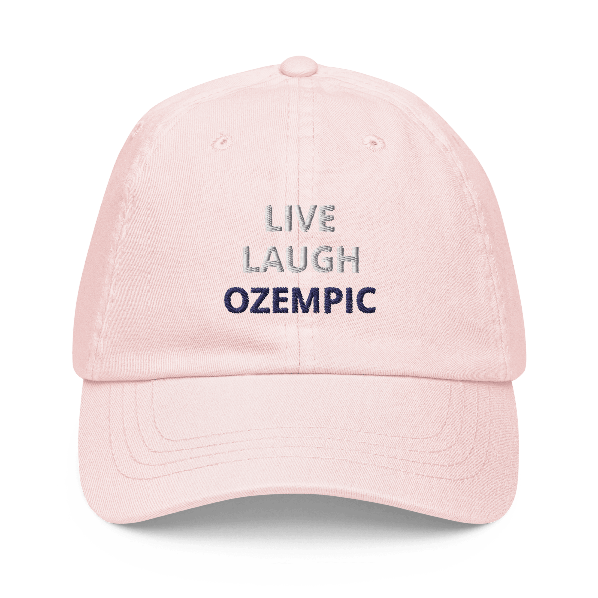 Live, Laugh, Ozempic Pastel Embroidered Dad Hat - Polychrome Goods 🍊