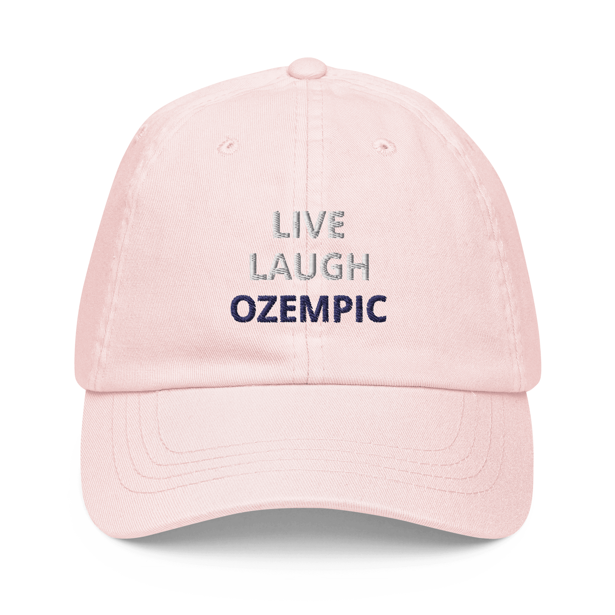 Live, Laugh, Ozempic Pastel Embroidered Dad Hat - Polychrome Goods 🍊