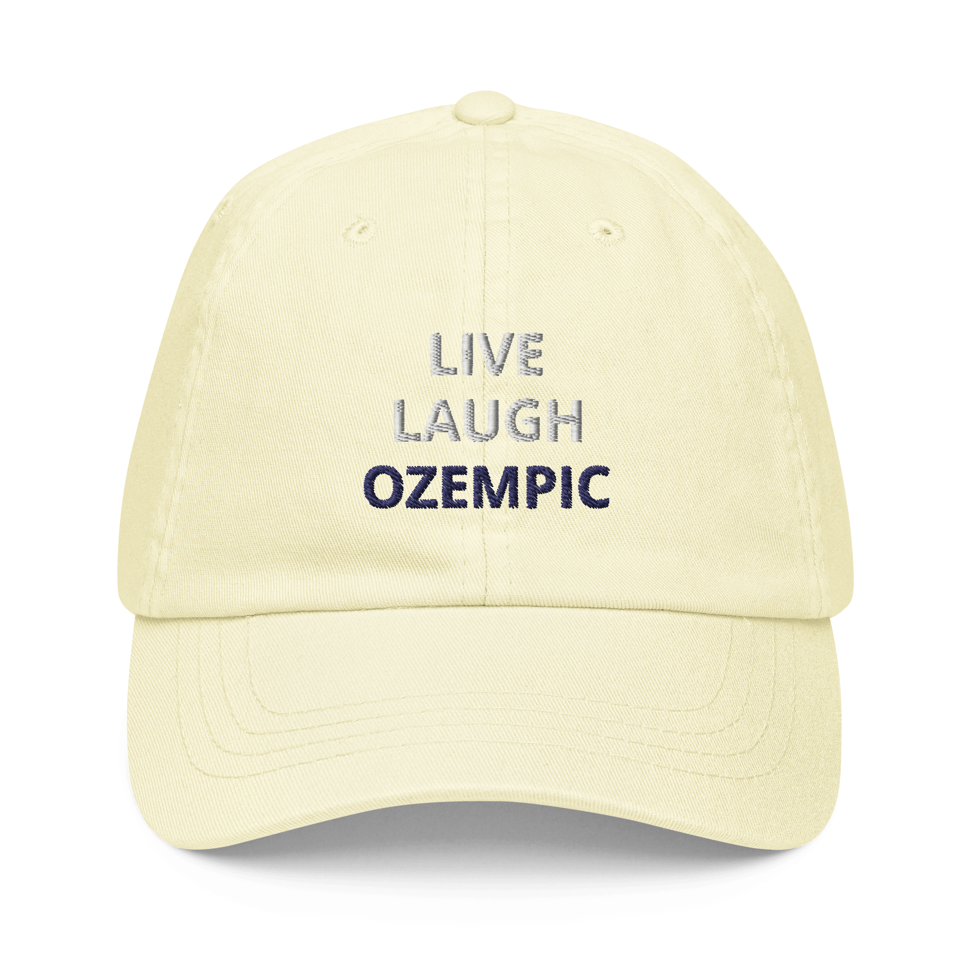 Live, Laugh, Ozempic Pastel Embroidered Dad Hat - Polychrome Goods 🍊