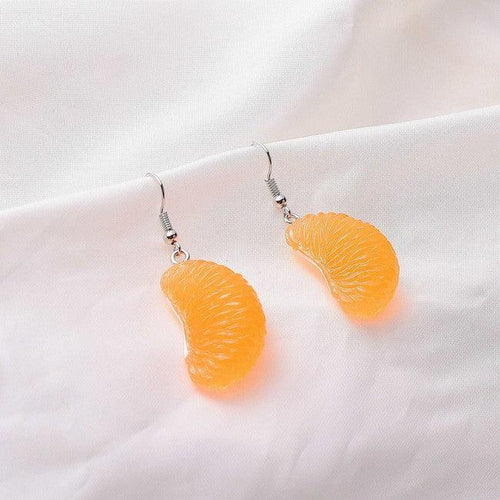 Mandarin Orange Slice Earrings