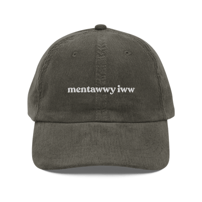 Mentawwy Iww Embroidered Corduroy Cap - Polychrome Goods