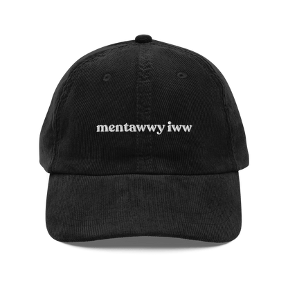 Mentawwy Iww Embroidered Corduroy Cap - Polychrome Goods