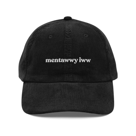 Mentawwy Iww Embroidered Corduroy Cap - Polychrome Goods