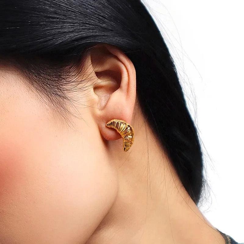 Metallic Croissant Earrings - Polychrome Goods 🍊