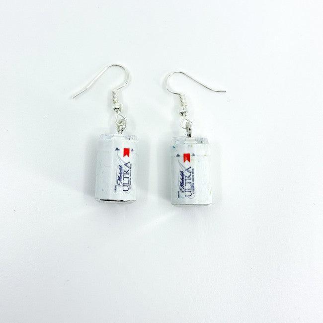 Michelob Ultra Beer Earrings - Polychrome Goods 🍊
