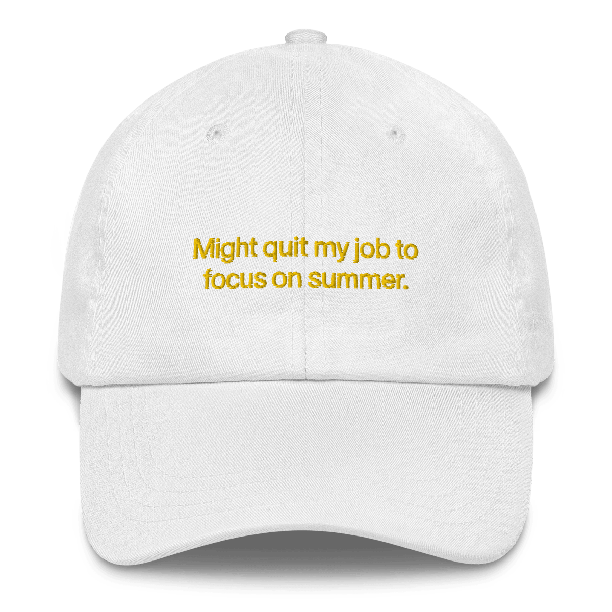 Might quit my job to focus on summer Embroidered Hat - Polychrome Goods 🍊