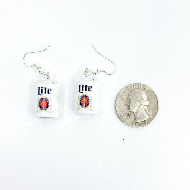 Miller Lite Beer Earrings - Polychrome Goods 🍊