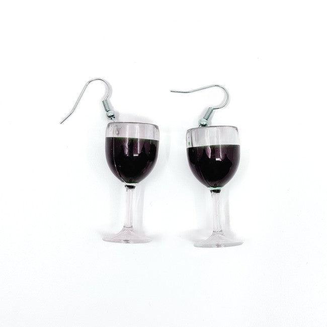 Mini Red & White Wine Earrings - Polychrome Goods 🍊